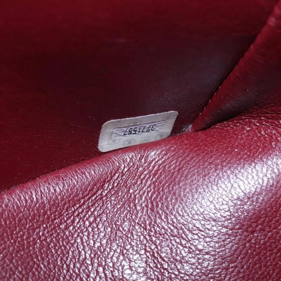 CHANEL Big Matelasse 34 Single Flap Chain Bag Lamb Skin Black CC Auth nb349AM - Picture 11 of 16